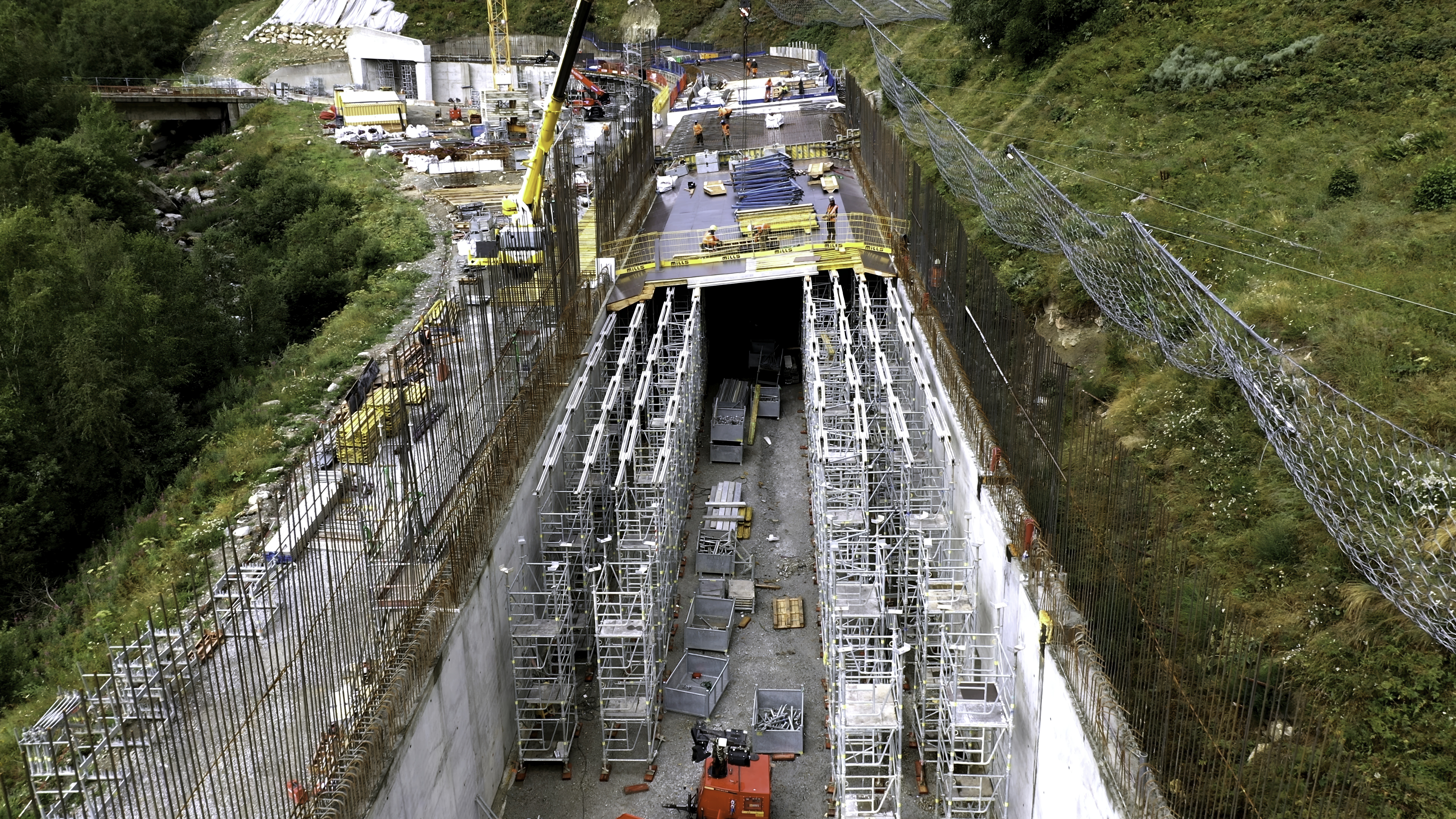 Galerie et coffrage de la dalle